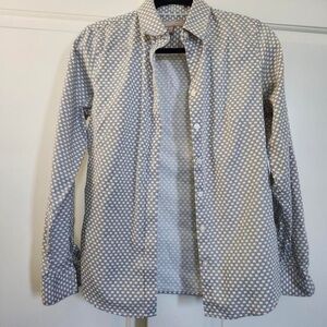 Women's Banana Republic Button up Black & White Fitted Long Sleeve Size 6